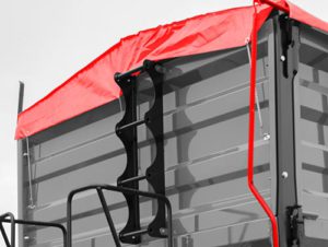 Prelata cu chingi, ax,manivela si platforma cu scara in fata